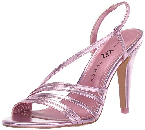 Katy Perry Women's The Bryson-Metallic Shine Heeled Sandal, light violet, 7 Medium US
