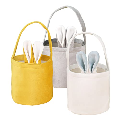 Paniers De Pâques Pour Les Enfants, Sac De Chasse Aux œufs De Pâques Avec Poignées, Panier De Lapin Pour Fille Garcon, Sachet Bonbon Avec Fond Plat, Sac Cadeau Ecologique De Noel Anniversaire Fête (B)