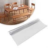 Protection imperméable : protégez votre table basse avec ce tapis en PVC transparent qui résiste efficacement aux déversements et aux taches d'huile.