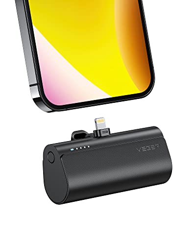 VEGER 5000mAh Mini Power Bank para iPhone,20W de Carga Rápida,Batería Externa iPhone Compatible con iPhone 14/14 Pro/14 Pro Max/14...