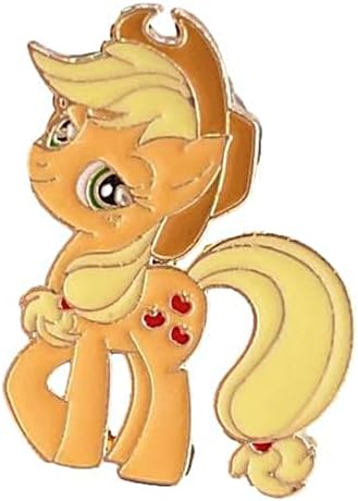 Apple Cartoon Jack Little Pony 1 Inch Tall Metal Enamel Pin