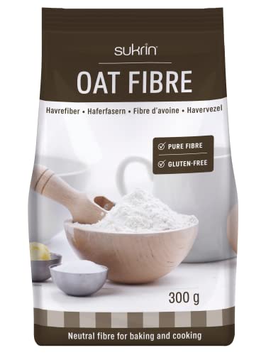Sukrin Haferfaser 300g - Ohne Kohlenhydrate - Reine Ballaststoffe - 100% natürlich - Keto - Leicht strukturierte Konsistenz - Geschmacksneutral