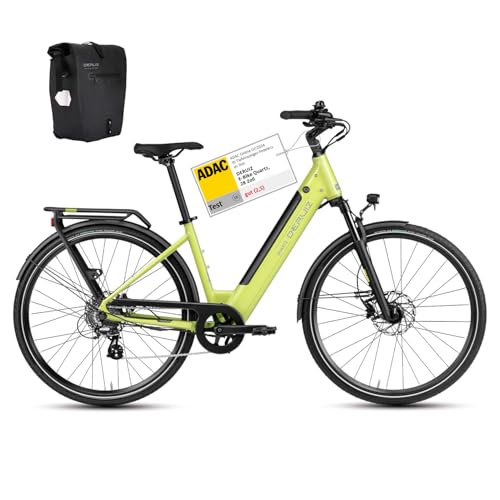 DERUIZ Quartz E-Bike Damen 28 Zoll Tiefeinsteiger, 8-Gang, 48V 13.4Ah Akku, bis zu 161 km, 55Nm Drehmoment, Hydraulische Scheibenbremsen, App, City & Trekking Elektrofahrrad für Damen & Herren