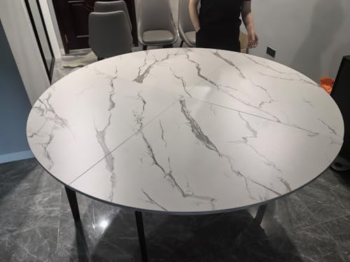Plateau de table à manger rond blanc pliable de remplacement 1,2 m extérieur