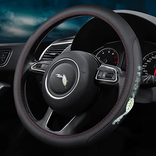 Pangtyus Couvre Volant de Voiture antidérapant 38 cm, pour Jaguar XF XJ XE XK F-Pace F-Type X-Type I-Pace Cover