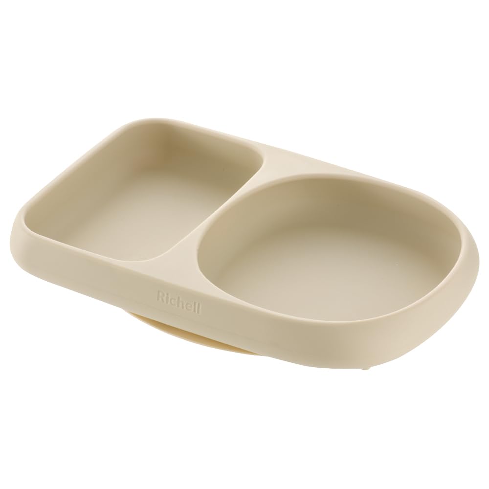 リッチェル トライ すくいやすいシリコーンプレート ベージュ 120667