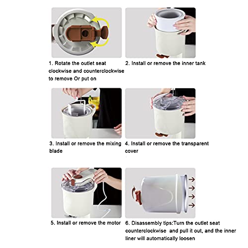 Home Ice Cream Maker Machine Softeismaschine, vollautomatische Joghurt-, Sorbet- und Eismaschine, für die… – Bild 7