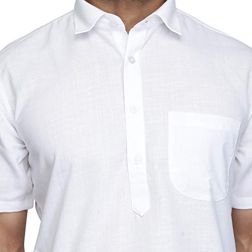 Aakrati Men's Tunic Cotton Pathani Style Set Indian Pakistani Traditional Wear/Indian Punjabi Desi Kamij Pyjama Set4