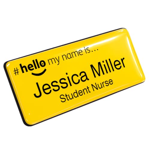 Hello My Name is Yellow Badge