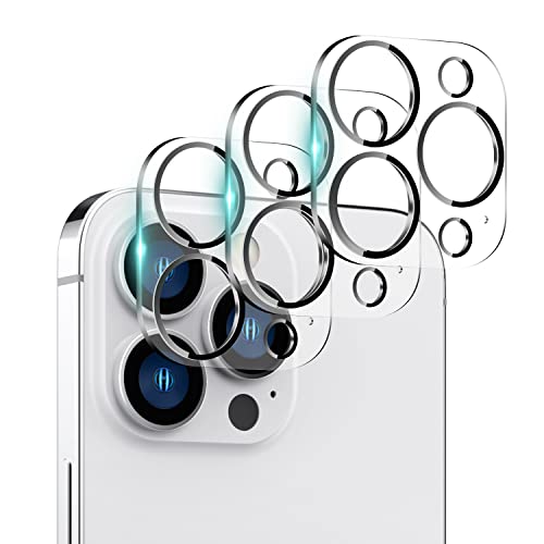 [3 Pack] ZUSLAB Lens Protector for iPhone 14 Pro / 14 Pro Max Camera Lens Screen Protector Tempered Glass Anti Scratch 9H Hardness High Definition Clear