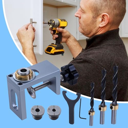 Guide d'alignement rapide pour perçage et pose de porte de meuble précise