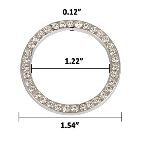 BLVD-LPF OBEY YOUR LUXURY Popular Bling 7 Row Crystal Metal Chrome License Plate Frame with Screw Caps (2, Clear) - Thumbnail 2