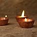 De Kulture Hand Made Pure Copper Votive T Light Holder Candle Bowl Diya | Ideal for Home Table Decoration, 2.5X 1 (DH) inches, Copper Color (Set of 3)