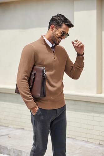 Robe pull à col montant zippé manches longues vêtement chaud hiver - 5