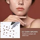 Langmanni Lifee Fille Frecles Makeup Pen Waterproof Dot Pen Pen Fake Freckles Kosmetyki do Tworzenia Pięknej i Naturalnych Piegów Scena (02dark Brown)