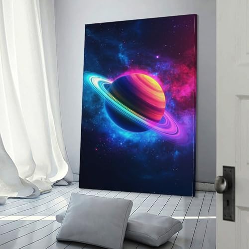 Poster Galaxie Saturne pour sublimer un grand mur vide de chambre