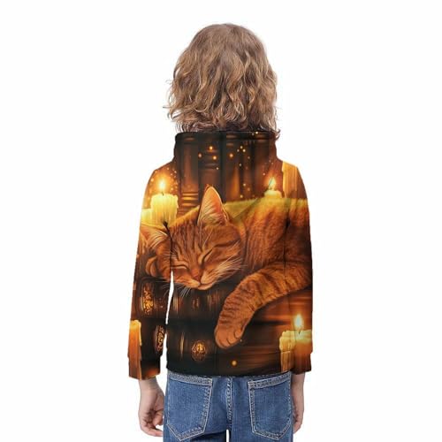 Sweat à capuche haut de gamme imprimé chat 3D premium 9-11 ans - 4