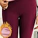 Fleece Lined Leggings Women Y2k Casual High Waist Cashmere Thermal Leggings Stretchy Fashion Winter Running Workout Baggy Pants Thick Warm Comfy Soft Athletic Thick Sweatpants for Women Wine XL
