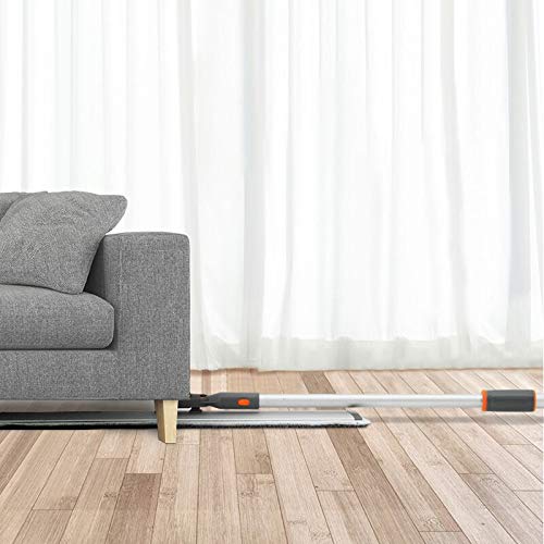 Trapeador para La Limpieza del Hogar 40 Cm Plana Telescópica Plana Paño De Microfibra Limpieza del Piso del Hogar Fregona Plana Herramientas De Limpieza