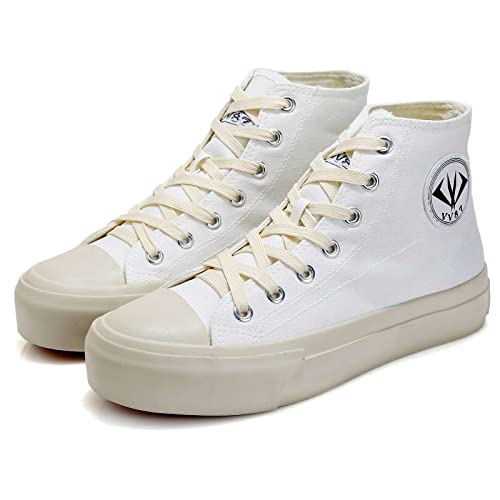 VV87 Unisex's High Top Classic Comfort Canvas Sneakers Stylish Lightweight Casual Walking Shoes3