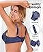 Wingslove Women's Plus Size Wireless Bra Full Coverage Minimizer Bra Soft No Padded Bras Gray Blue