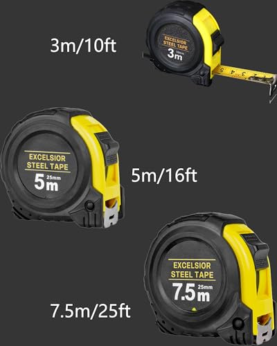 Cinta métrica retráctil pesada de 7.5 m con bloqueo suave miniatura 2