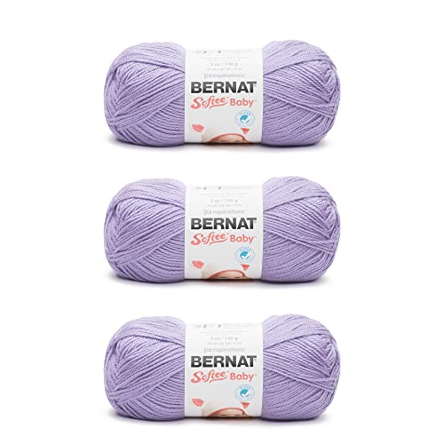 Image of Bernat Softee Baby Lavender Yarn - 3 Pack of 141g /5oz - Acrylic - 3 DK (Light) - 362 Yards - Knitting /Crochet