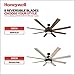 Honeywell Ceiling Fans Xerxes Modern 62 Inch Ceiling Fan with Light, Remote Control Fan, LED Indoor Fan with 8 Blades, Dark Elm and Rough Pine Blade Finish Options, Bronze (50609-01)