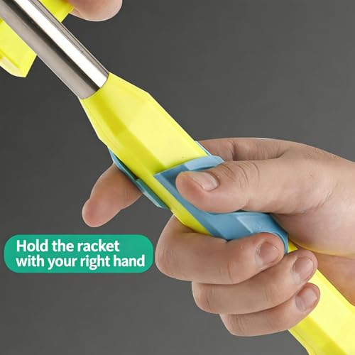 Image of Badminton Trainer, Badminton Grip and Racket Grip Corrector, Portable Badminton Practice Equipment for Home and Outdoor Training,Yellow Color