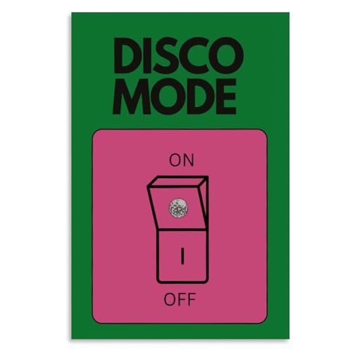 Disco Ball Poster Funky Retro Disco Posters Vintage Disco Ball Painting Trendy Party Wall Art for Modern Bar Dorm Bedroom Decor Unframe-style 12x18inch(30x45cm)