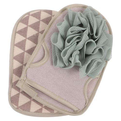Gogogmee 2Pcs Wear Resistant Shower Gloves Portable Body Scrubber Mitts for Home Use Durable Exfoliating Bath Accessories Design Light