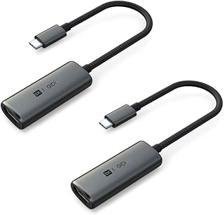 GIDi [2 Pack] USB C to HDMI 8K,Type C to HDMI 2.1 8K@30Hz / 4K@120Hz,TB3 Compatible,HDCP & HDR Supported,Extend Mirror for Lenovo,Dell,HP,MacBook and Also with iPad Pro/Air & More,GIDI-USBCHD8K-2PK