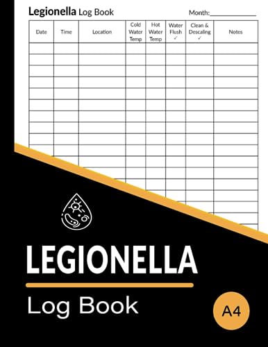Legionella Log Book: Maintain Records of Flushing, Descaling, and Water Temperature Checks