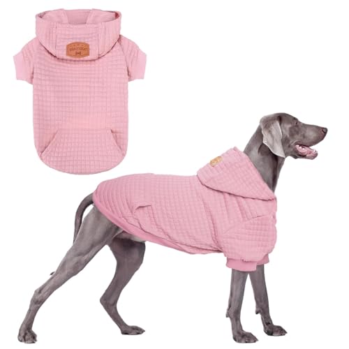 Image of BEAUTYZOO Dog Hoodies Sweater for Large Dogs,Waffle‑Like Laminated Pet Coat