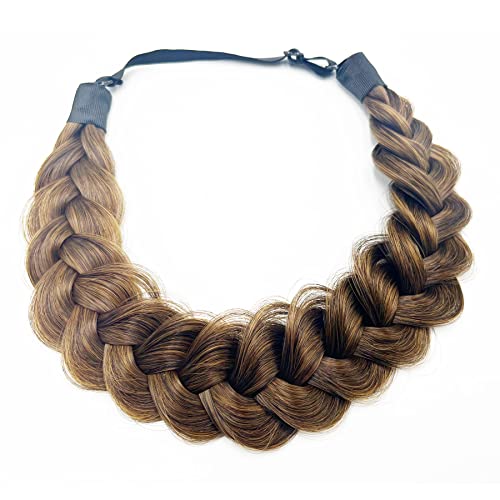 Toecwegr Synthetic Hair Braided Headband Classic Chunky Wide Plaited Wedding Fluffy Braids Wig Women Girl Beauty Accessory (6Jhg8A) … #TOP4