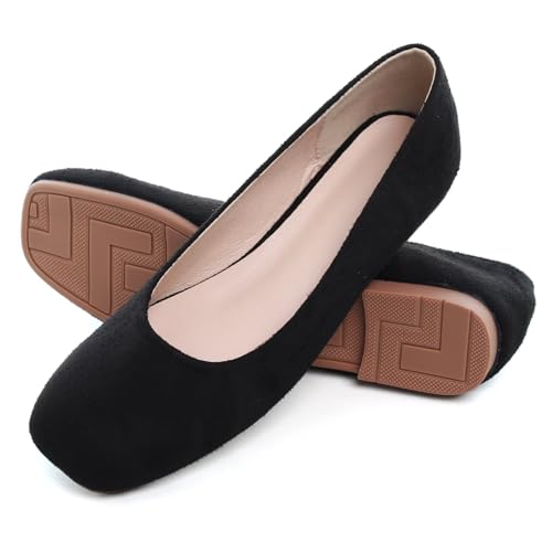 TN TANGNEST Women Cute Bowknot Flats Soft Slip On Dress Shoes Comfort Square Toe Flats4