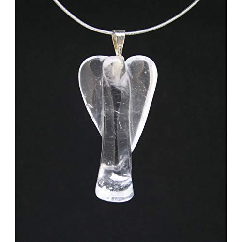 Colgante Angel en Cuarzo Blanco Minerales y Cristales Para Curación, Belleza Energética, Meditacion, Medicina Alternativa, Amuletos Espirituales