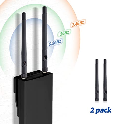 Image of Bingfu Dual Band WiFi Antenna 3dBi SMA Male Antenna(2-Pack) for Wireless Vedio Security IP Camera Recorder Surveillance Recorder Truck Trailer Rear View Backup Camera Reversing Monitor