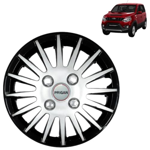 Image of PRIGAN NuvoSport Black Silver Wheel Cover 16 inch for NuvoSport (Set of 4 Pcs) (Press Fitting) Model- Camry DC 16