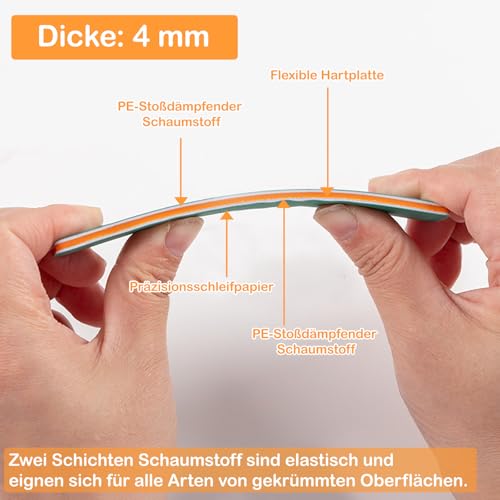 KEWAYO 18 Stück Schleifstäbchen, Modellbastelwerkzeuge, Polierschleifstäbchen Werkzeuge für Gundam Reparaturen Plastikmodell und Miniaturmodell (#400+#600+#800+#1000+#1200+#1500)