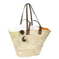 Amazon.com: FRENCH BASKET with double flat leather handles