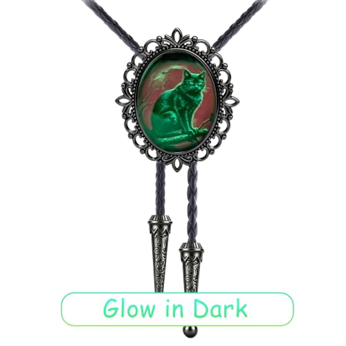 Image of Jeilwiy Bolo Tie for Men Western Cowboy Gothic Bolo Tie Necklace Halloween
