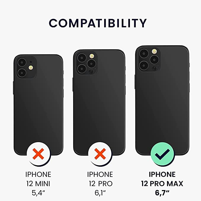 Image of VONZEE Back Cover for iPhone 12 Pro Max Case, Shockproof Slim Camera & Full Body Protection Liquid Silicone TPU Cover with Logo Cut (6.7 Inch) -Lilac