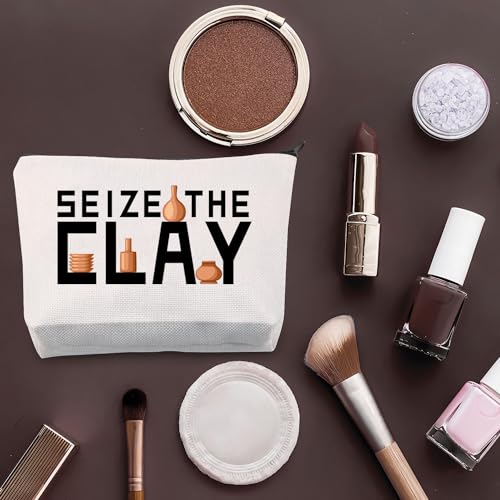 PLITI Ceramic Artist Gifts Ceramic Lovers Gifts Seize The Clay Pottery Makeup Bag Pottery Artist Gift Art Teacher Gift (Seize The Clay bagU) - Image 4
