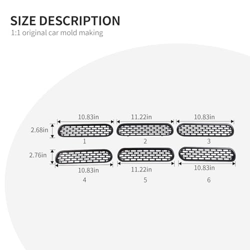 Image of Linskip Oval Grille Inserts Fit for 2021-2025 Ford Bronco, Front Mesh Grille Cover for Bronco Exterior Accessories, Enhancing Vehicle Front Appearance(matt black)