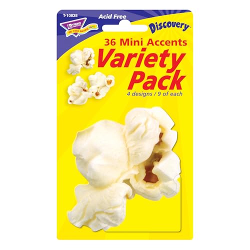 TREND Popcorn Mini Accents Variety Pack, Classroom Bulletin Board Cut Outs, 3 Inches, 36 Count image 5