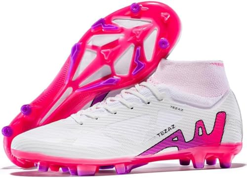 WOWEI Botas de Fútbol Hombre Profesionales Zapatillas de Fútbol Spike Aire Libre Atletismo Atletismo Hombre Niños Zapatos de Fútbol Tacos Calzado Fútbol Deporte (Fuss-12, 36EU)