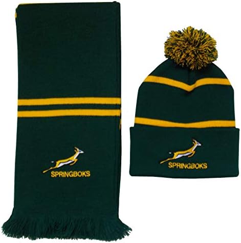 South Africa Rugby Bobble Hat and Scarf