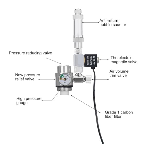 Électrovanne CO2 aquarium DC 12V avec double interface tuyau 4mm 6mm - 3