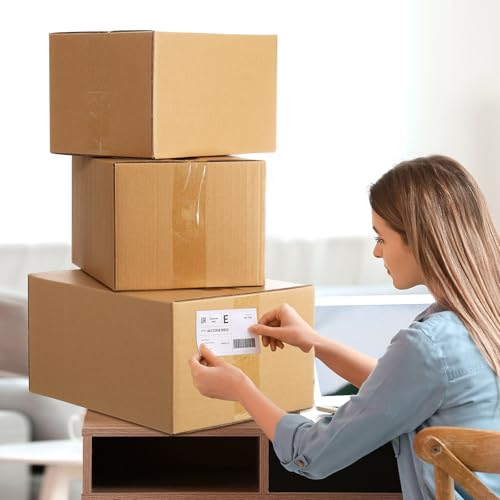 Image of Outus 32 Pack Corrugated Cardboard Boxes, Large, Kraft Color